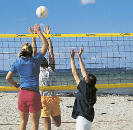 Beachvolleyball Beach Volleyball Trainingsnetz Training Netz 8,5 x 1,0 m Gelb 